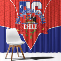 Personalized Chile Independence Day Window Curtain Chilean Code 56 Copihue Flowers