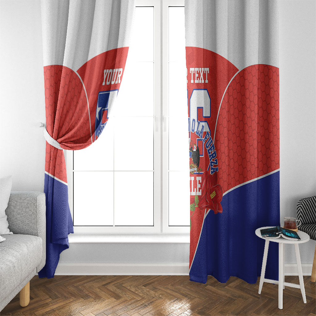 Personalized Chile Independence Day Window Curtain Chilean Code 56 Copihue Flowers
