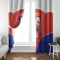 Personalized Chile Independence Day Window Curtain Chilean Code 56 Copihue Flowers