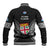 Fiji Rugby Baseball Jacket 2023 Fijian Tapa Pattern World Cup Black - Wonder Print Shop