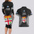 Fiji Rugby Couples Matching Long Sleeve Bodycon Dress and Hawaiian Shirt 2023 Fijian Tapa Pattern World Cup Black - Wonder Print Shop