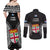 Fiji Rugby Couples Matching Off Shoulder Maxi Dress and Long Sleeve Button Shirts 2023 Fijian Tapa Pattern World Cup Black - Wonder Print Shop