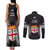 Fiji Rugby Couples Matching Tank Maxi Dress and Long Sleeve Button Shirts 2023 Fijian Tapa Pattern World Cup Black - Wonder Print Shop