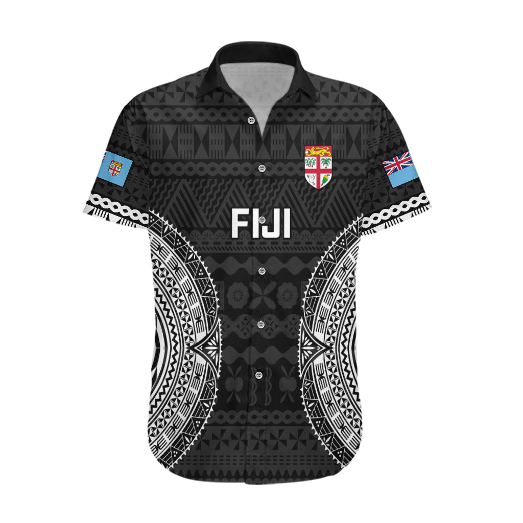 Fiji Rugby Hawaiian Shirt 2023 Fijian Tapa Pattern World Cup Black - Wonder Print Shop