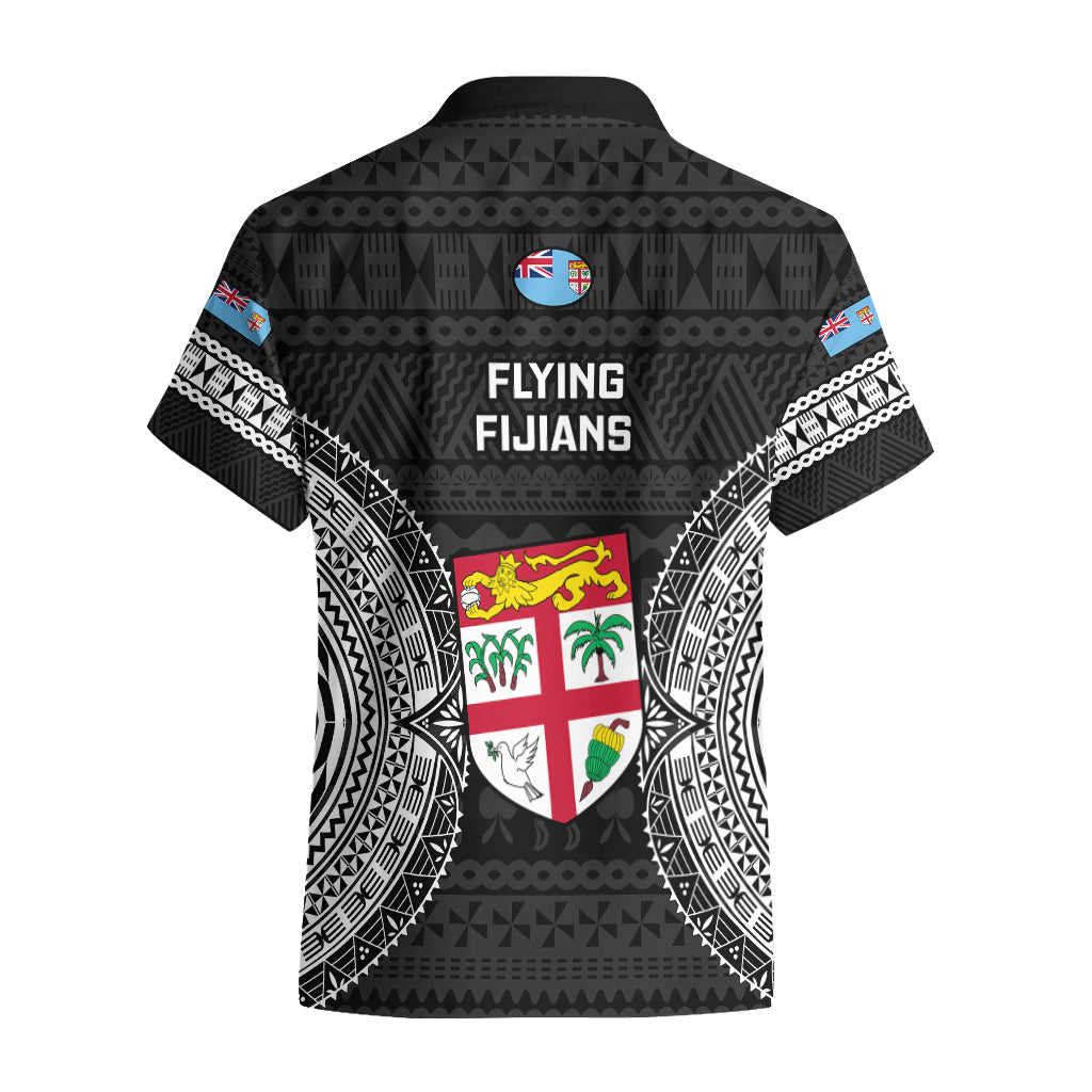Fiji Rugby Hawaiian Shirt 2023 Fijian Tapa Pattern World Cup Black - Wonder Print Shop