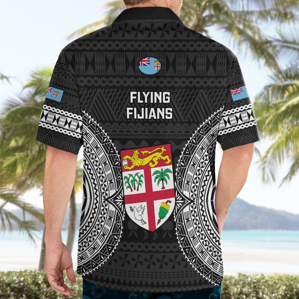 Fiji Rugby Hawaiian Shirt 2023 Fijian Tapa Pattern World Cup Black - Wonder Print Shop