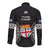 Fiji Rugby Long Sleeve Button Shirt 2023 Fijian Tapa Pattern World Cup Black - Wonder Print Shop