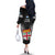 Fiji Rugby Off The Shoulder Long Sleeve Dress 2023 Fijian Tapa Pattern World Cup Black - Wonder Print Shop