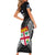 Fiji Rugby Short Sleeve Bodycon Dress 2023 Fijian Tapa Pattern World Cup Black - Wonder Print Shop