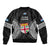Fiji Rugby Sleeve Zip Bomber Jacket 2023 Fijian Tapa Pattern World Cup Black - Wonder Print Shop