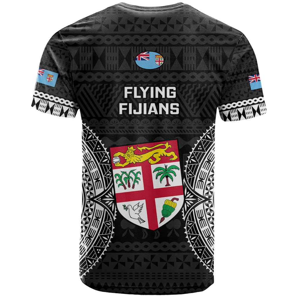 Fiji Rugby T Shirt 2023 Fijian Tapa Pattern World Cup Black - Wonder Print Shop
