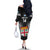Custom Fiji Rugby Off The Shoulder Long Sleeve Dress 2023 Fijian Tapa Pattern World Cup Black - Wonder Print Shop