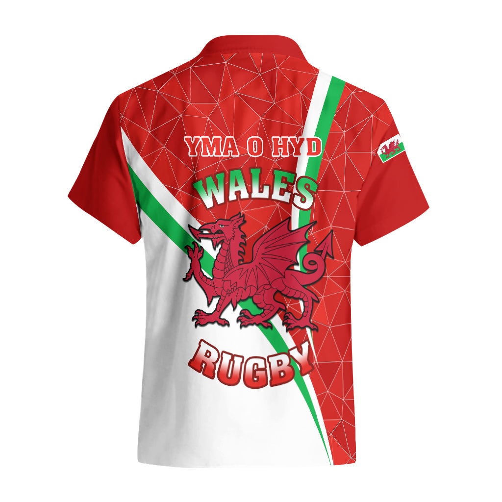 Wales Rugby Hawaiian Shirt 2023 World Cup Cymru Curve Style - Wonder Print Shop
