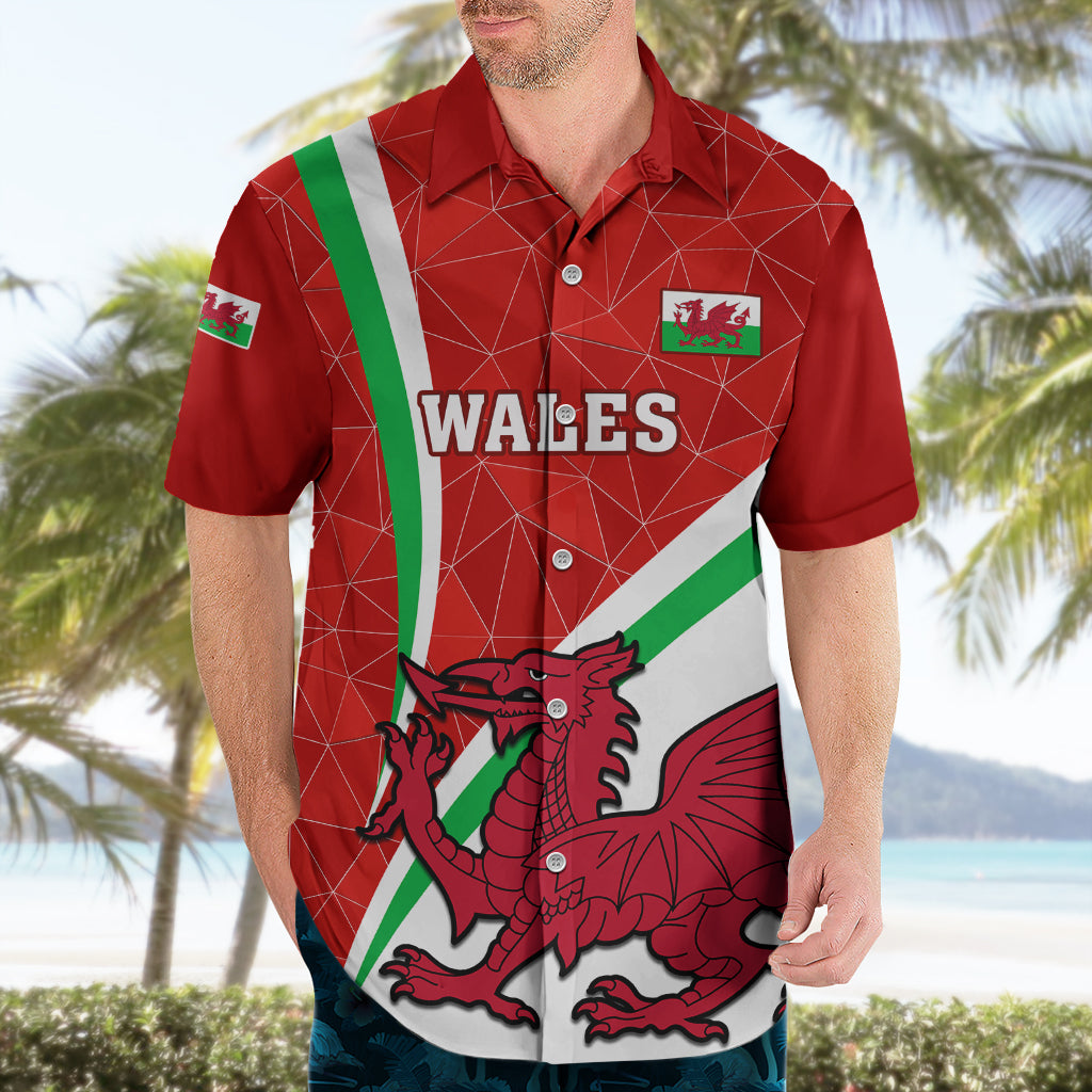 Wales Rugby Hawaiian Shirt 2023 World Cup Cymru Curve Style - Wonder Print Shop