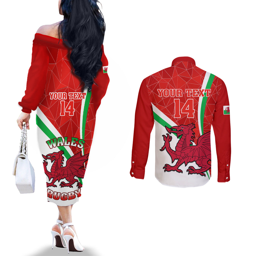 custom-wales-rugby-couples-matching-off-the-shoulder-long-sleeve-dress-and-long-sleeve-button-shirts-2023-world-cup-cymru-curve-style