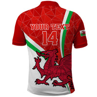 Custom Wales Rugby Polo Shirt 2023 World Cup Cymru Curve Style - Wonder Print Shop