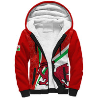 Custom Wales Rugby Sherpa Hoodie 2023 World Cup Cymru Curve Style - Wonder Print Shop