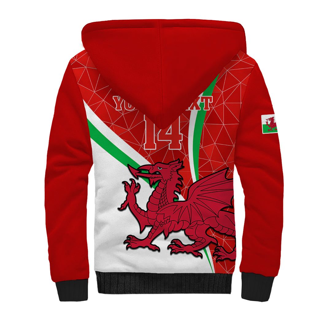 Custom Wales Rugby Sherpa Hoodie 2023 World Cup Cymru Curve Style - Wonder Print Shop