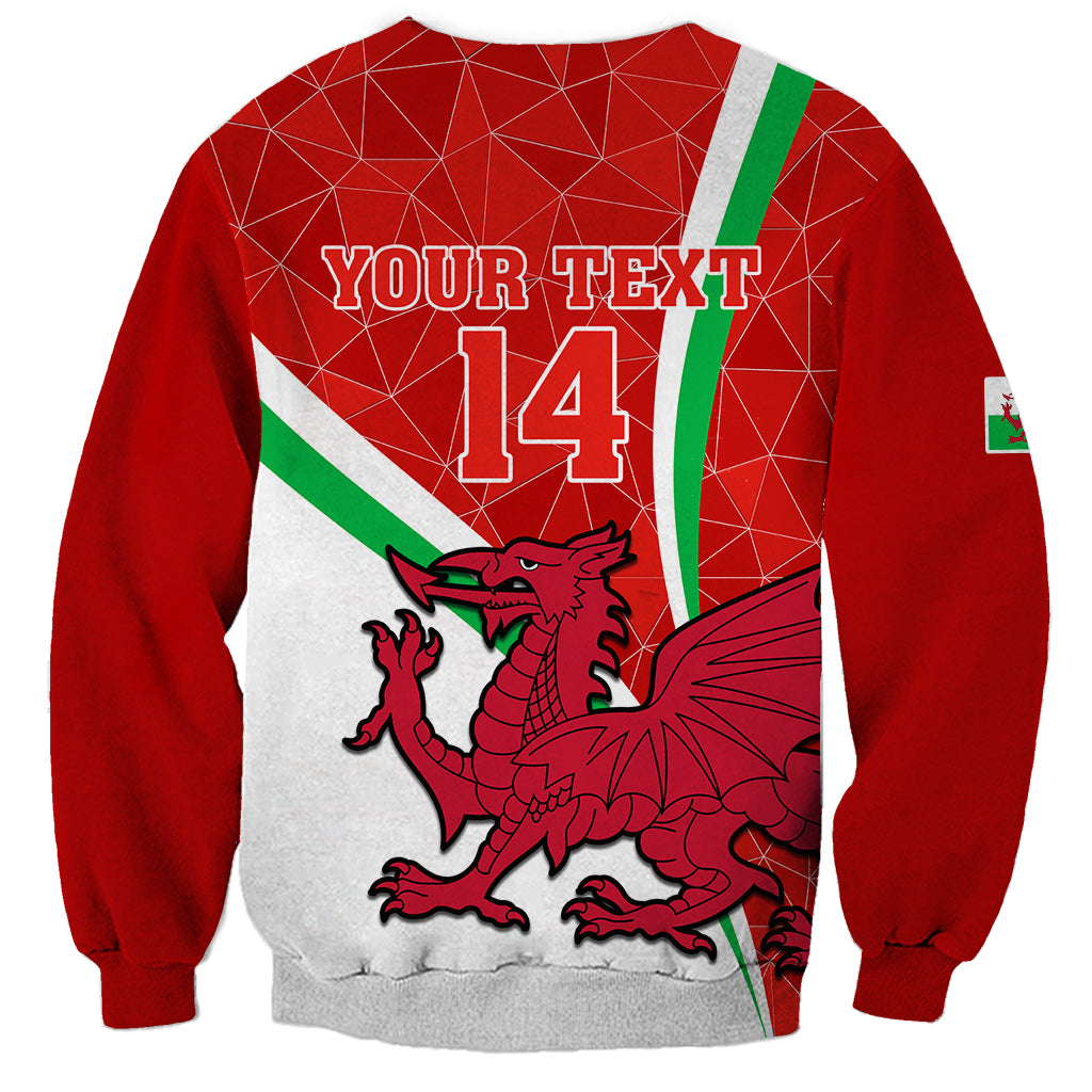 Custom Wales Rugby Sweatshirt 2023 World Cup Cymru Curve Style - Wonder Print Shop
