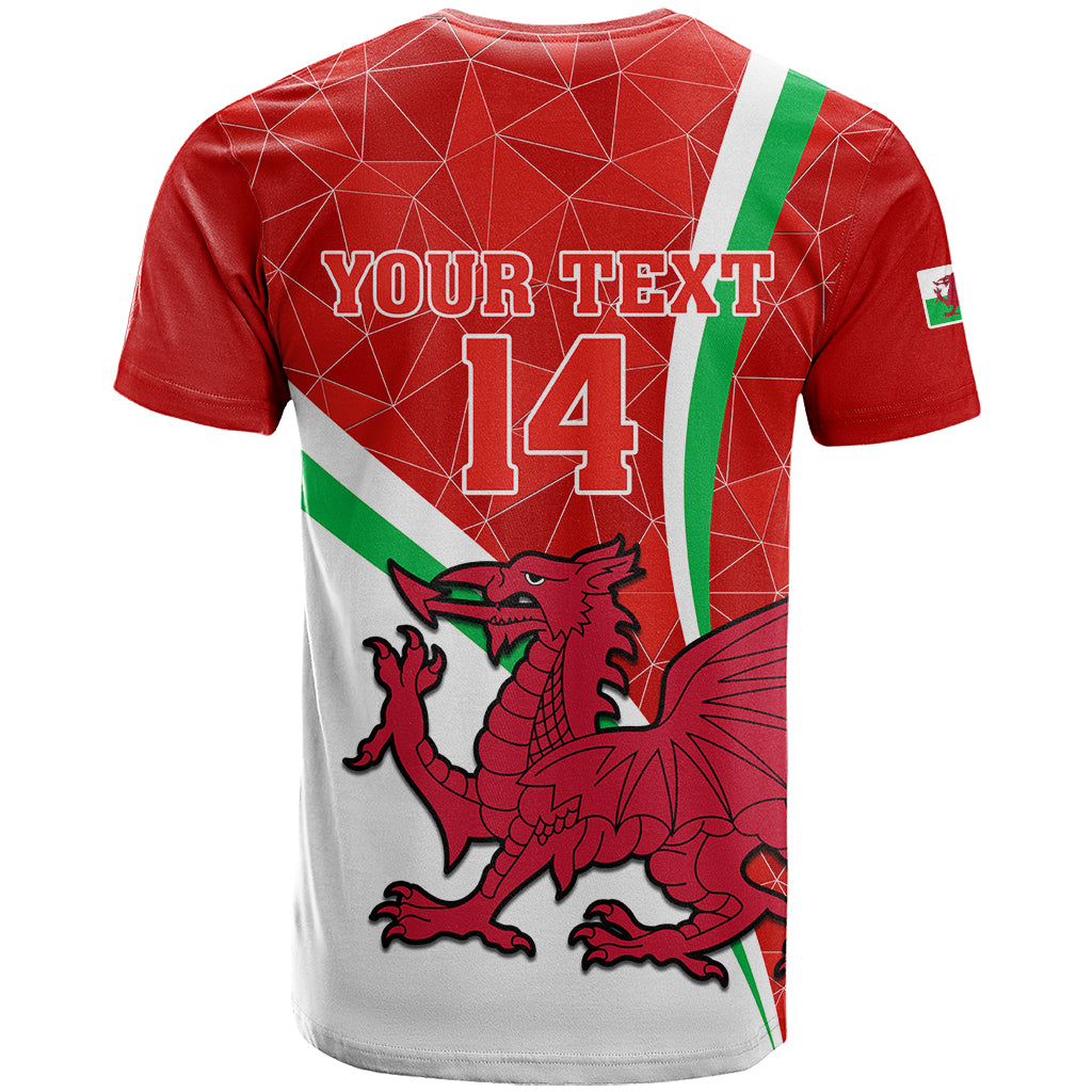 Custom Wales Rugby T Shirt 2023 World Cup Cymru Curve Style - Wonder Print Shop