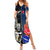 New Zealand And France Rugby Summer Maxi Dress All Black With Les Bleus Together 2023 World Cup - Wonder Print Shop
