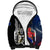 Custom New Zealand And France Rugby Sherpa Hoodie All Black With Les Bleus Together 2023 World Cup - Wonder Print Shop
