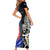 Custom New Zealand And France Rugby Short Sleeve Bodycon Dress All Black With Les Bleus Together 2023 World Cup - Wonder Print Shop