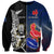 Custom New Zealand And France Rugby Sweatshirt All Black With Les Bleus Together 2023 World Cup - Wonder Print Shop