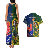 South Africa And France Rugby Couples Matching Tank Maxi Dress and Hawaiian Shirt Springboks With Les Bleus Together 2023 World Cup - Wonder Print Shop