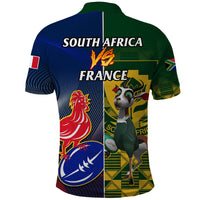 South Africa And France Rugby Polo Shirt Springboks With Les Bleus Together 2023 World Cup - Wonder Print Shop