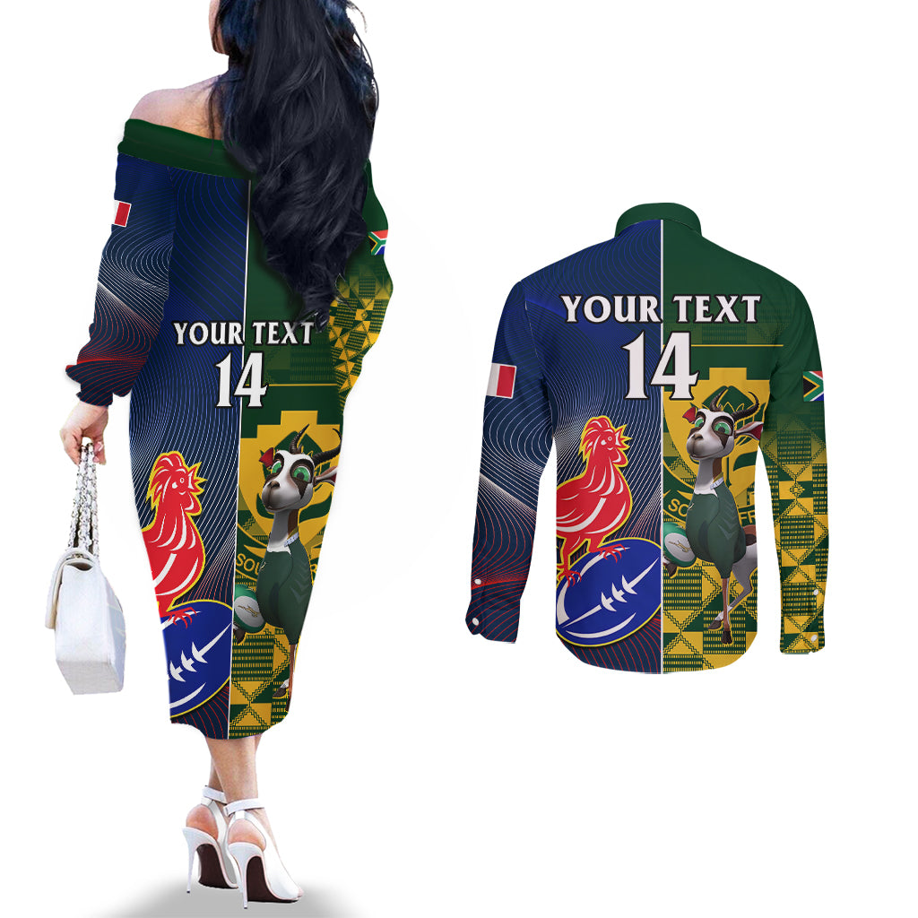 custom-south-africa-and-france-rugby-couples-matching-off-the-shoulder-long-sleeve-dress-and-long-sleeve-button-shirts-springboks-with-les-bleus-together-2023-world-cup