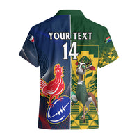 Custom South Africa And France Rugby Hawaiian Shirt Springboks With Les Bleus Together 2023 World Cup - Wonder Print Shop