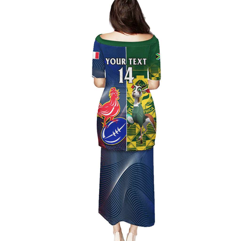 Custom South Africa And France Rugby Puletasi Springboks With Les Bleus Together 2023 World Cup - Wonder Print Shop