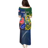 Custom South Africa And France Rugby Puletasi Springboks With Les Bleus Together 2023 World Cup - Wonder Print Shop