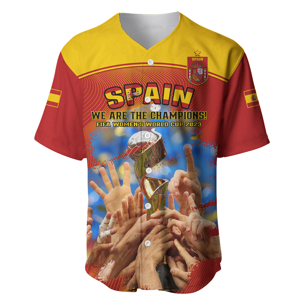 Spain Football Baseball Jersey 2023 World Cup Champions Proud Of Our Girls - Wonder Print Shop