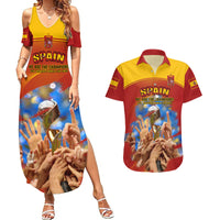 Spain Football Couples Matching Summer Maxi Dress and Hawaiian Shirt 2023 World Cup Champions Proud Of Our Girls - Wonder Print Shop