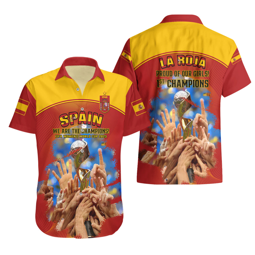Spain Football Hawaiian Shirt 2023 World Cup Champions Proud Of Our Girls - Wonder Print Shop