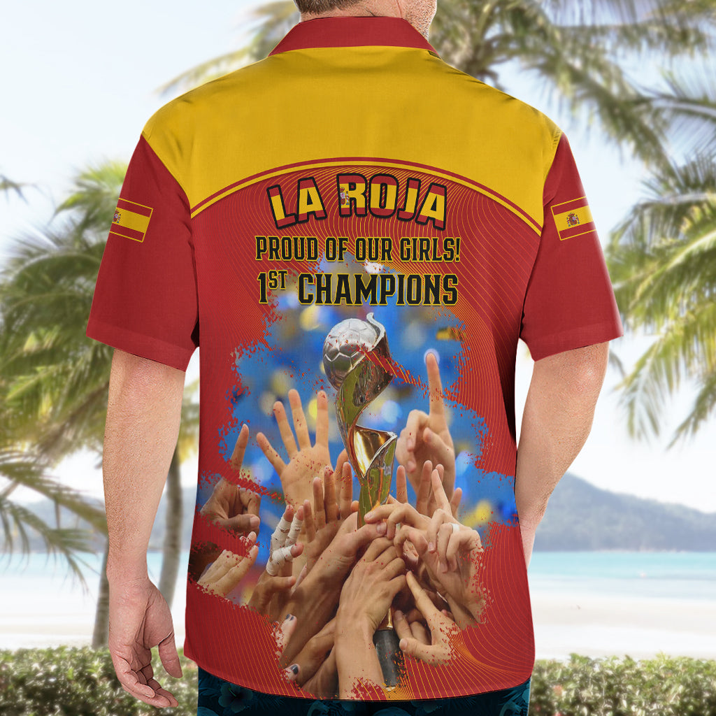 Spain Football Hawaiian Shirt 2023 World Cup Champions Proud Of Our Girls - Wonder Print Shop
