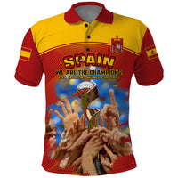 Spain Football Polo Shirt 2023 World Cup Champions Proud Of Our Girls - Wonder Print Shop