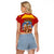 Spain Football Raglan Cropped T Shirt 2023 World Cup Champions Proud Of Our Girls - Wonder Print Shop