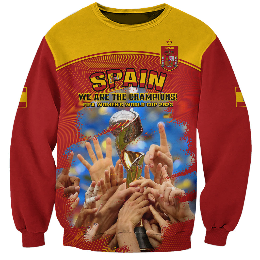 Spain Football Sweatshirt 2023 World Cup Champions Proud Of Our Girls - Wonder Print Shop