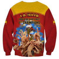 Spain Football Sweatshirt 2023 World Cup Champions Proud Of Our Girls - Wonder Print Shop