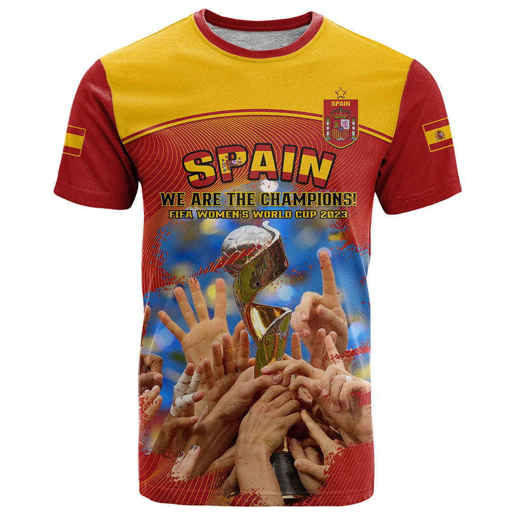 Spain Football T Shirt 2023 World Cup Champions Proud Of Our Girls - Wonder Print Shop