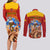 custom-spain-football-couples-matching-long-sleeve-bodycon-dress-and-long-sleeve-button-shirts-2023-world-cup-champions-proud-of-our-girls