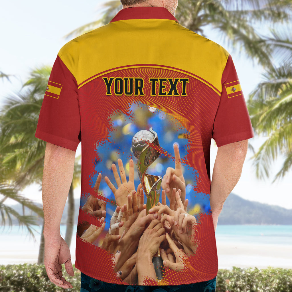Custom Spain Football Hawaiian Shirt 2023 World Cup Champions Proud Of Our Girls - Wonder Print Shop