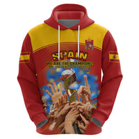 Custom Spain Football Hoodie 2023 World Cup Champions Proud Of Our Girls - Wonder Print Shop