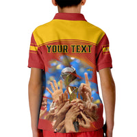 Custom Spain Football Kid Polo Shirt 2023 World Cup Champions Proud Of Our Girls - Wonder Print Shop