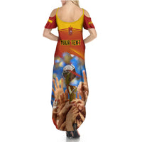 Custom Spain Football Summer Maxi Dress 2023 World Cup Champions Proud Of Our Girls - Wonder Print Shop