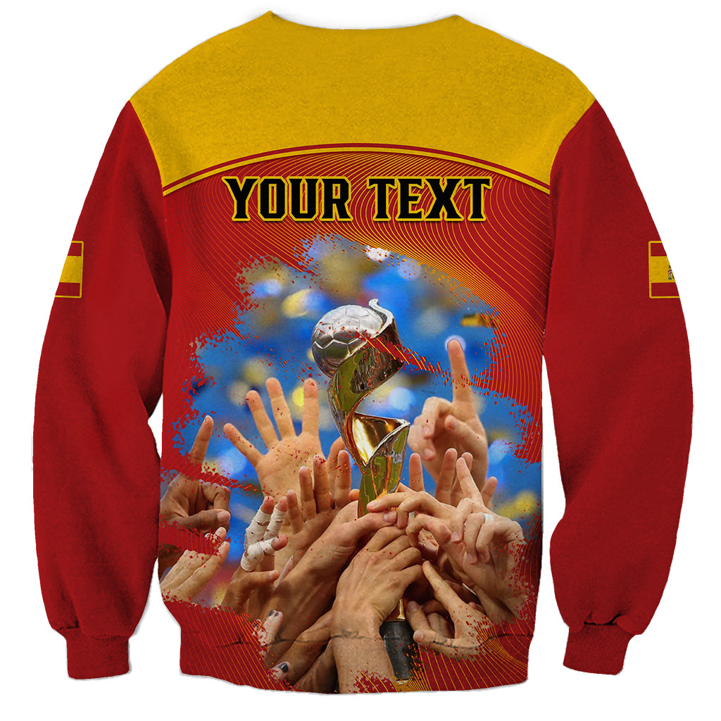 Custom Spain Football Sweatshirt 2023 World Cup Champions Proud Of Our Girls - Wonder Print Shop