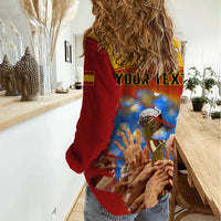 Custom Spain Football Women Casual Shirt 2023 World Cup Champions Proud Of Our Girls - Wonder Print Shop